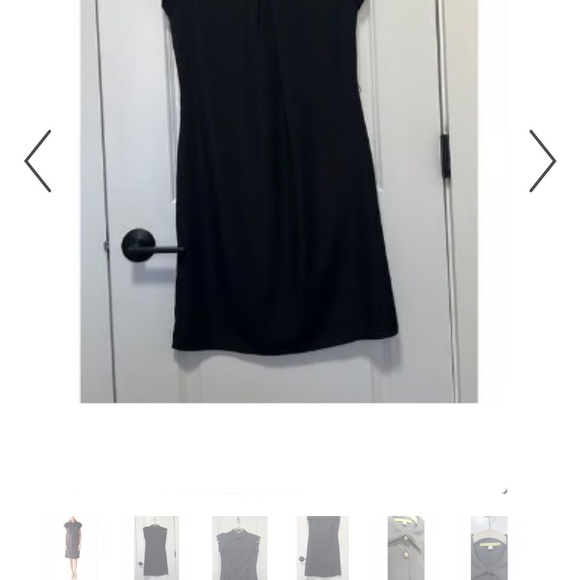 Gianni Bini | Women’s Black Button Down Short Sleeves Shift Dress - Picture 7 of 8